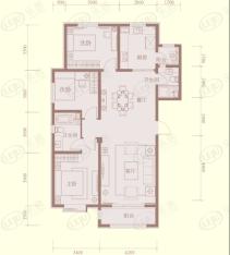 八方紫金御苑A1户型三室两厅两卫139.8平米户型图