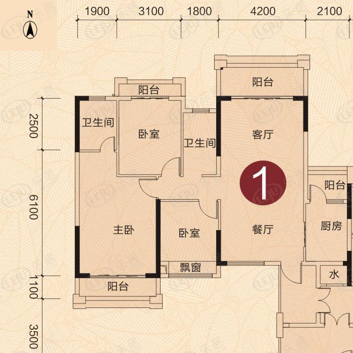 11号栋 三房二厅二卫