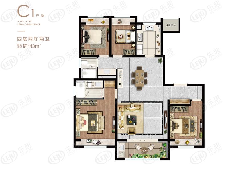 红星·云龙金茂悦c1户型户型图