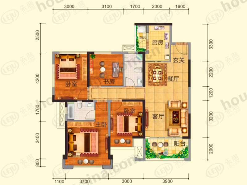 玉林奥园广场b3户型户型图