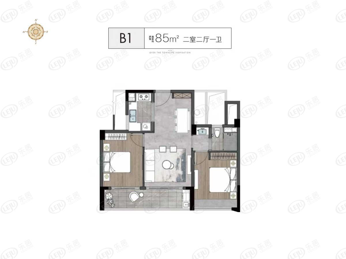 杭州桃李春风·如山"如山"b1户型户型图