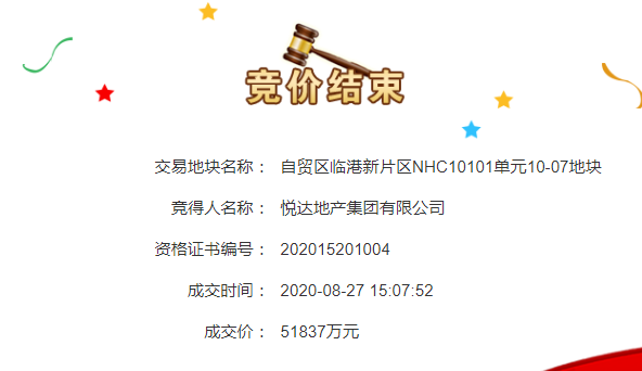 悦达地产5.18亿元竞得上海临港新片区一宗宅地 溢价率37.51%-中国网地产