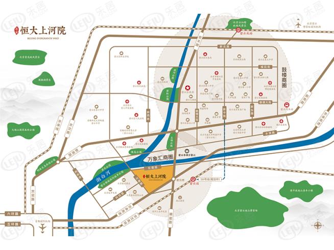 北京恒大上河院位置交通图