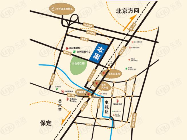 悦溪城位置交通图