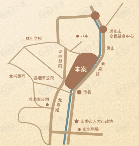 大禹康城位置交通图