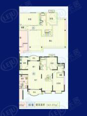 静安康寓房型: 复式;  面积段: 238.43 －238.43 平方米;
户型图