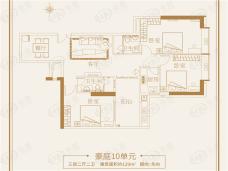 淘金半山豪庭129㎡三房两厅两卫10单元户型图