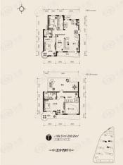 海富经典二期复式三房三厅三卫户型图