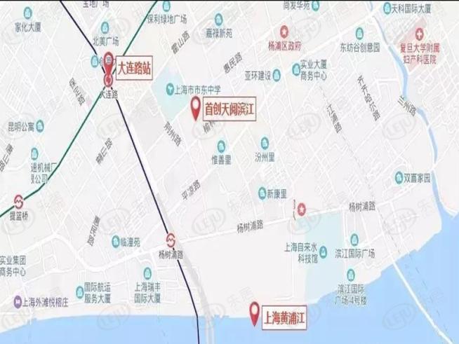 首创天阅滨江位置交通图