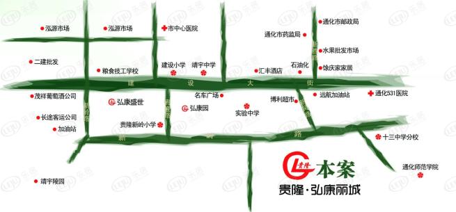 弘康丽城位置交通图