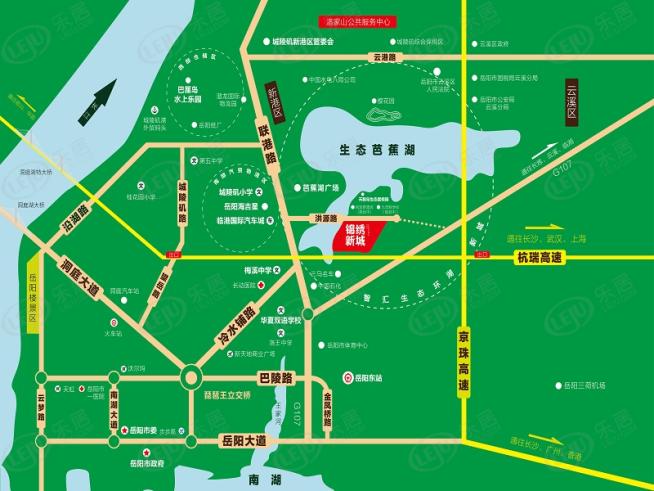 锦绣新城位置交通图