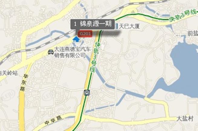 锦泉源一期C区位置交通图