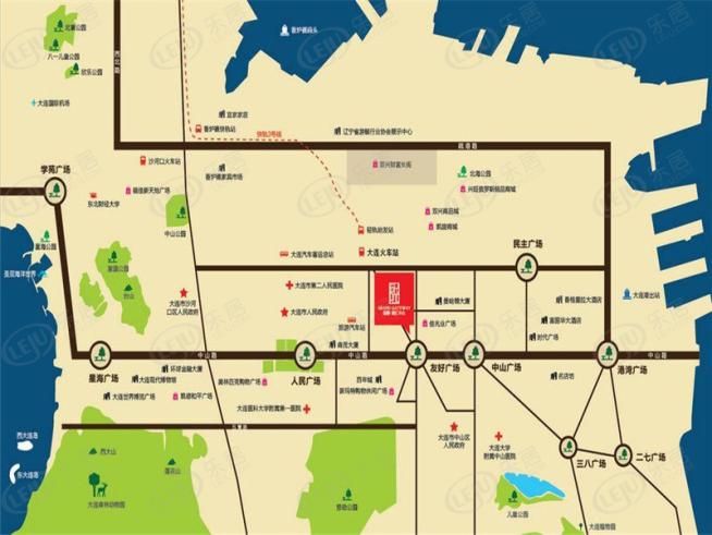 国泰港汇中心位置交通图