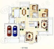 盛世天地二期房型: 单幢别墅;  面积段: 355.51 －374.62 平方米;户型图