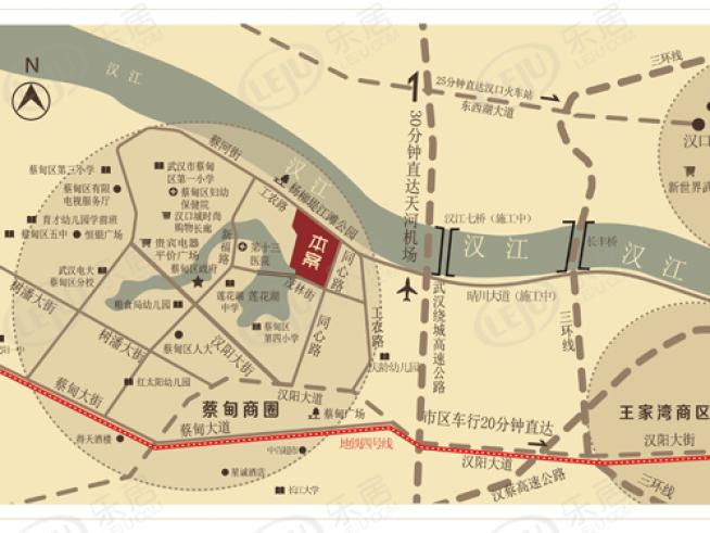 福晟滨江国际位置交通图