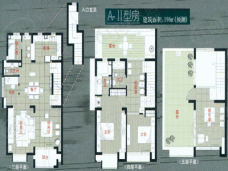 亿豪名邸房型: 叠加别墅;  面积段: 172 －175 平方米;户型图