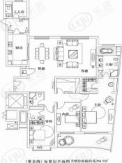 盛大金磐公寓房型: 四房;  面积段: 263 －310 平方米;
户型图