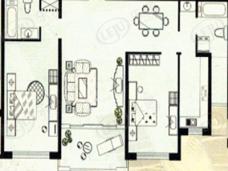 巨洋豪园房型: 二房;  面积段: 121.8 －121.8 平方米;户型图