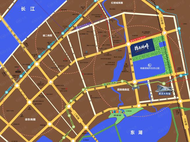 杨春湖畔位置交通图
