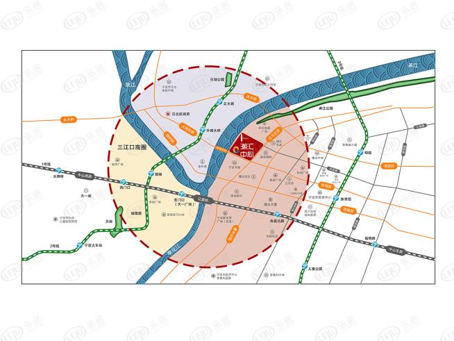 宁波财富中心位置交通图