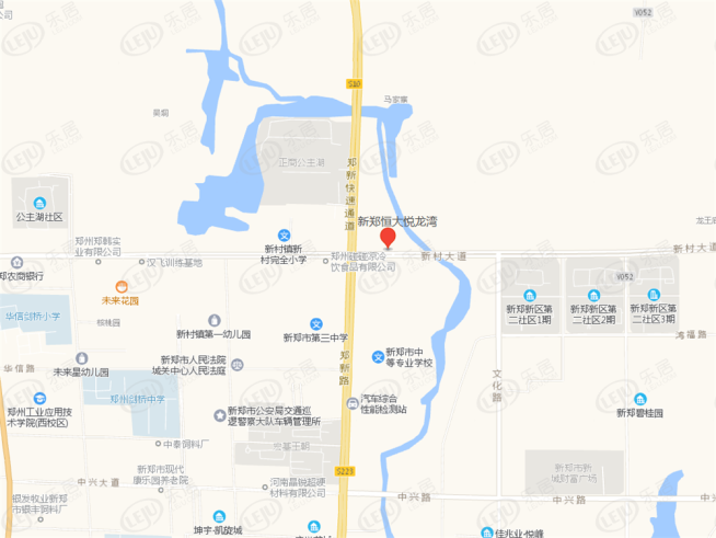 新郑恒大悦龙湾位置交通图