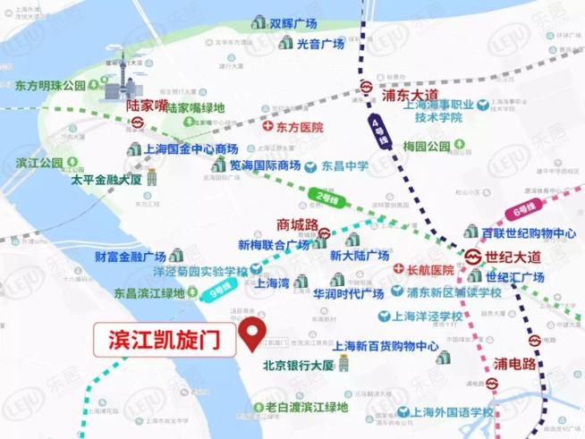 滨江凯旋门位置交通图