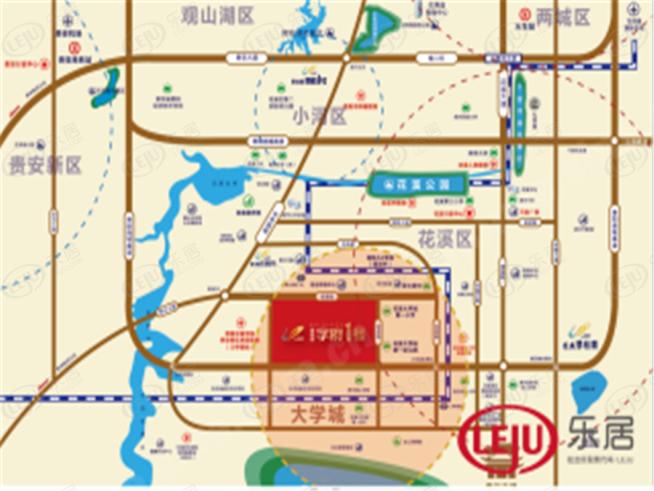 碧桂园·学府1号位置交通图