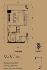 中洲·中央公寓E-CLASS06-07单位复式2层户型图